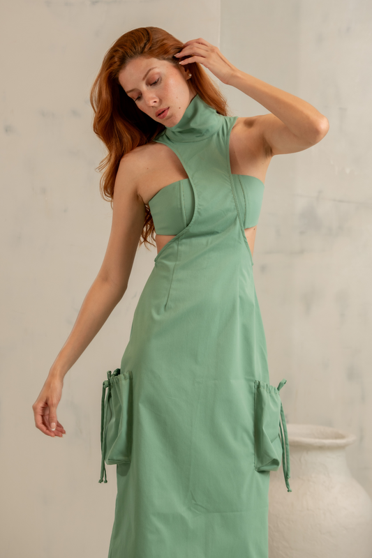 KOPER DRESS - GREEN
