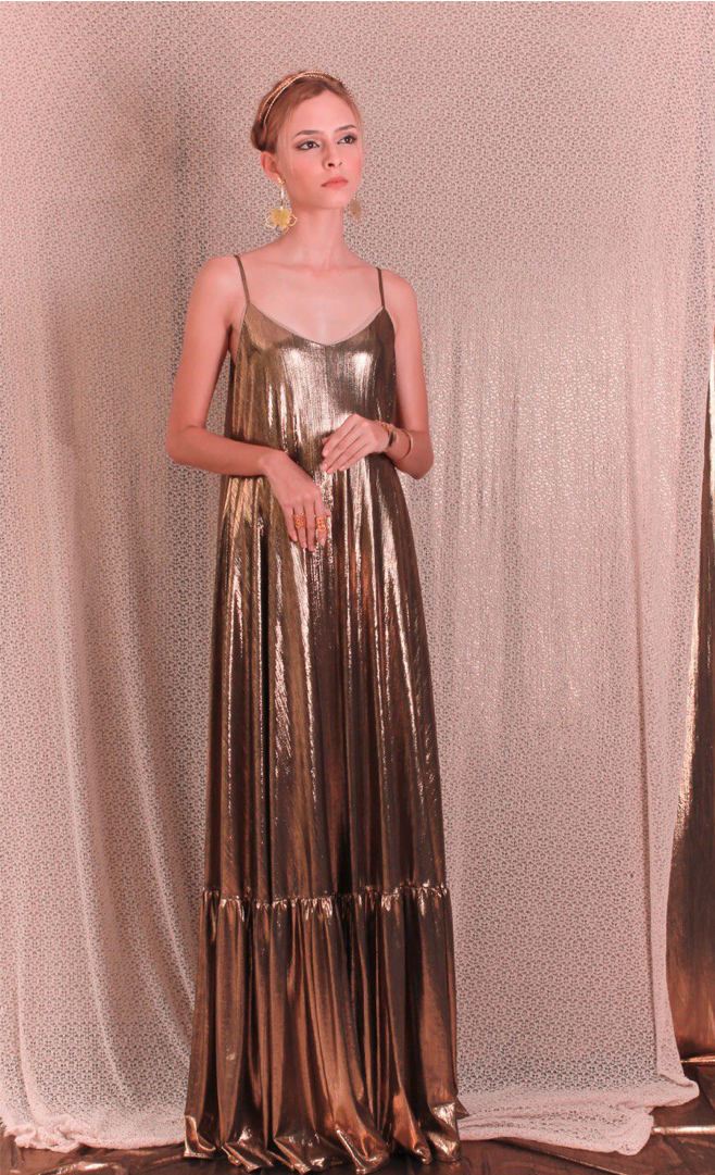 VESTIDO GALA GOLD