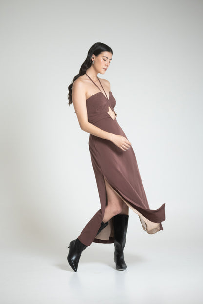 MONTPELLIER DRESS - CHOCOLATE