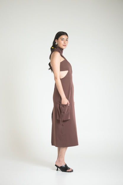 KOPER DRESS - CHOCOLATE