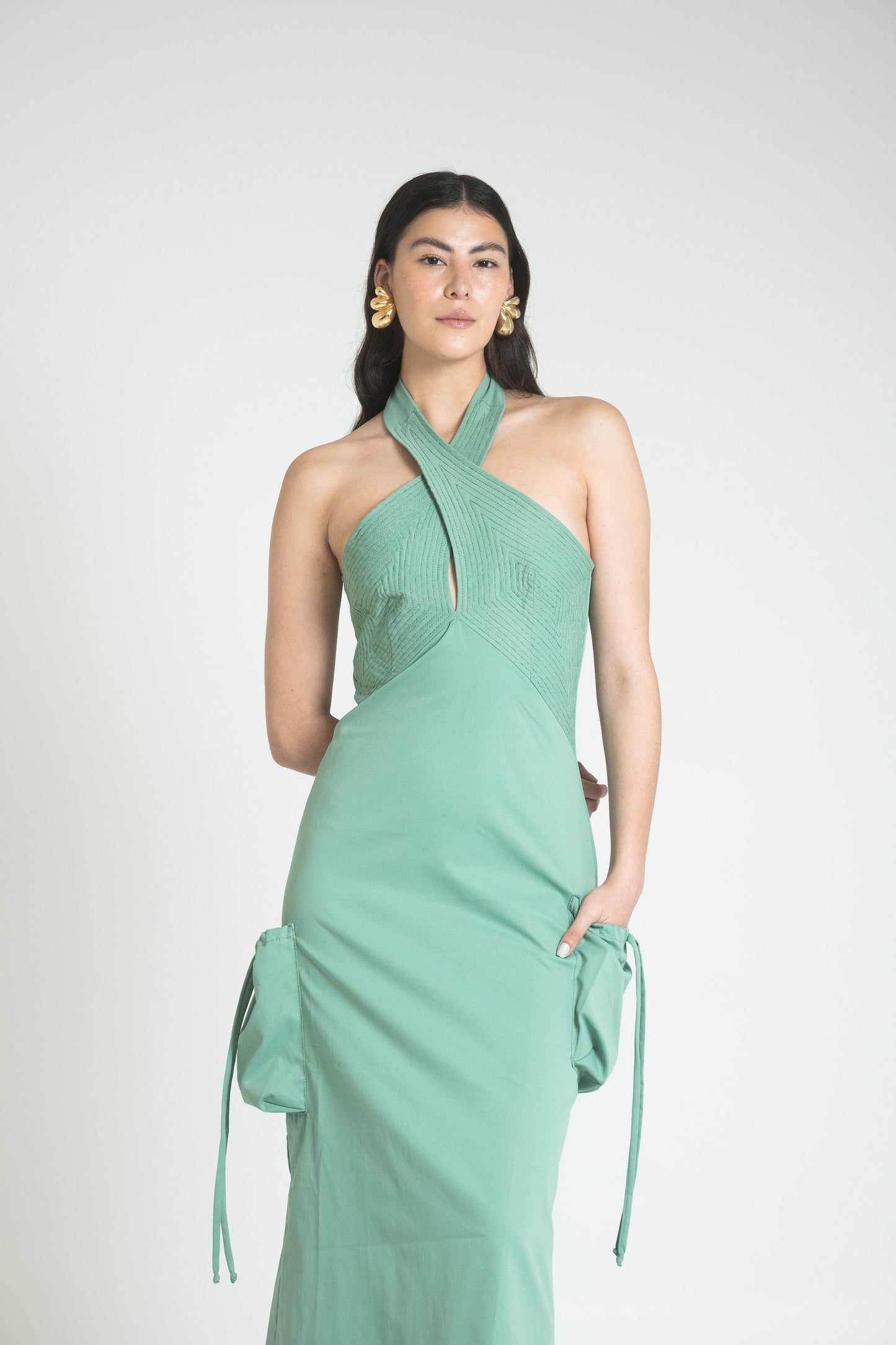 SPLIT DRESS - VERDE