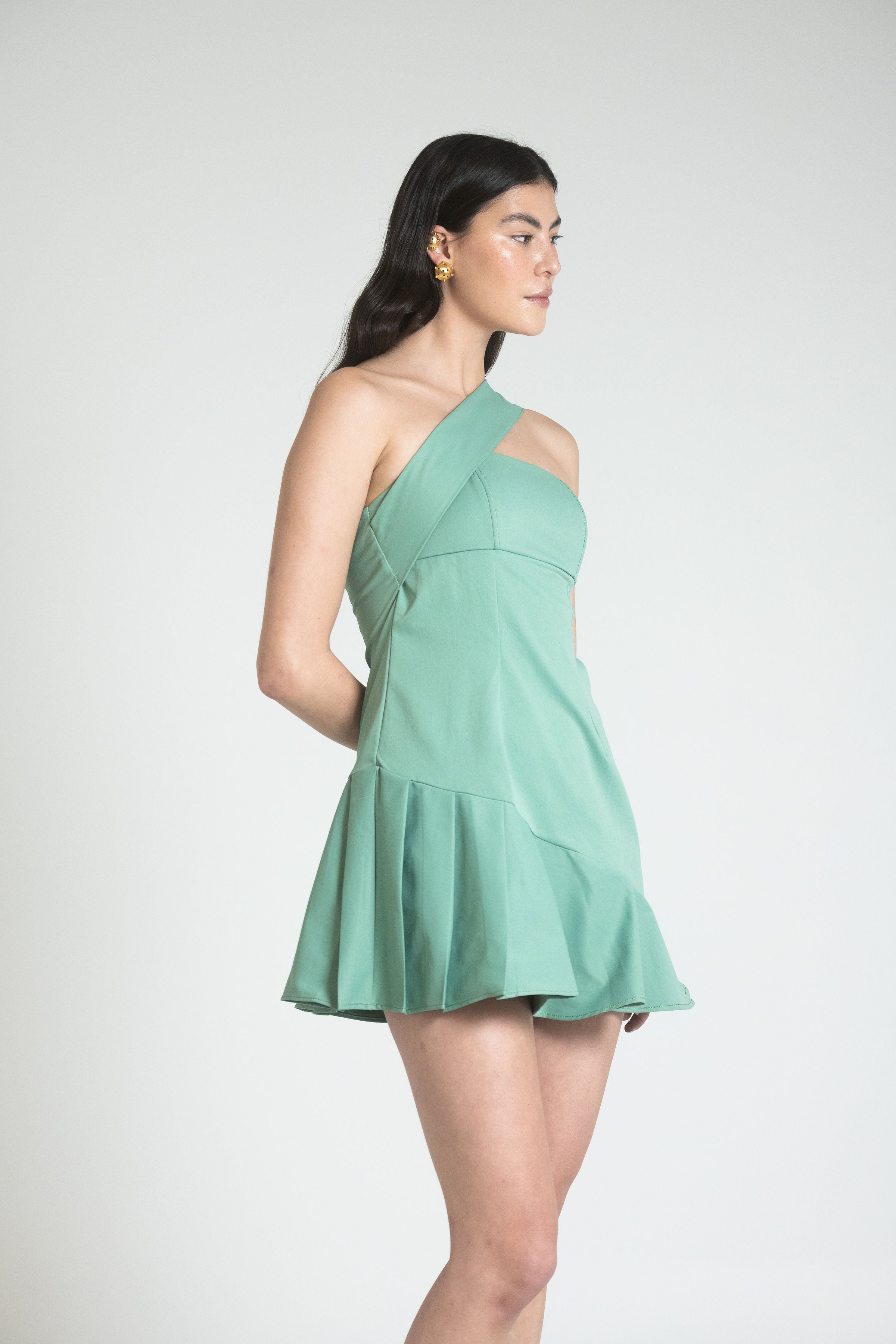 CATANIA MINI DRESS - GREEN