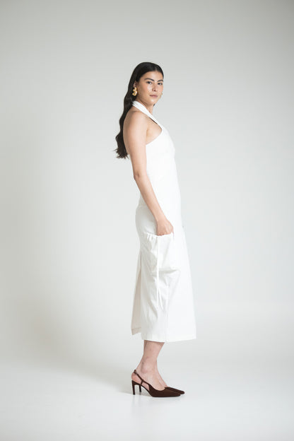 SPLIT DRESS - IVORY