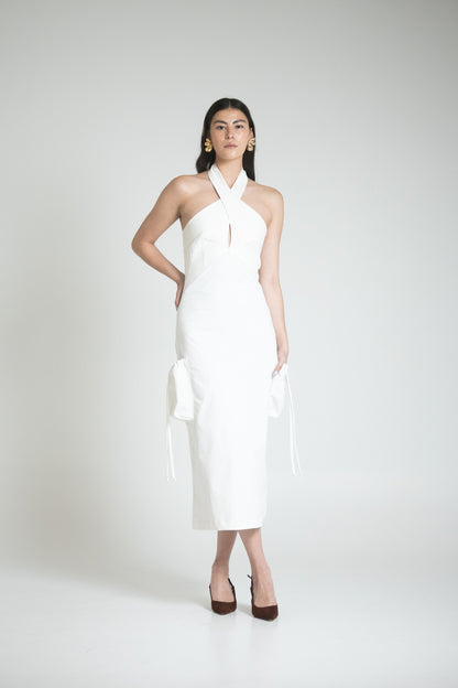 SPLIT DRESS - IVORY