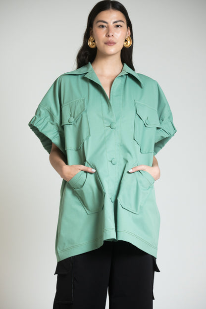 CAGLIARI JACKET DRESS - GREEN